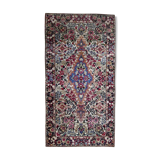 Ancient persian carpet kerman handmade 67cm x 125cm 1910s, 1b705