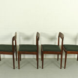 Wool and teak dining chairs by Lübke, 1960s, set of four