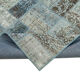 Handwoven turkish contemporary 178 cm x 235 cm blue patchwork carpet