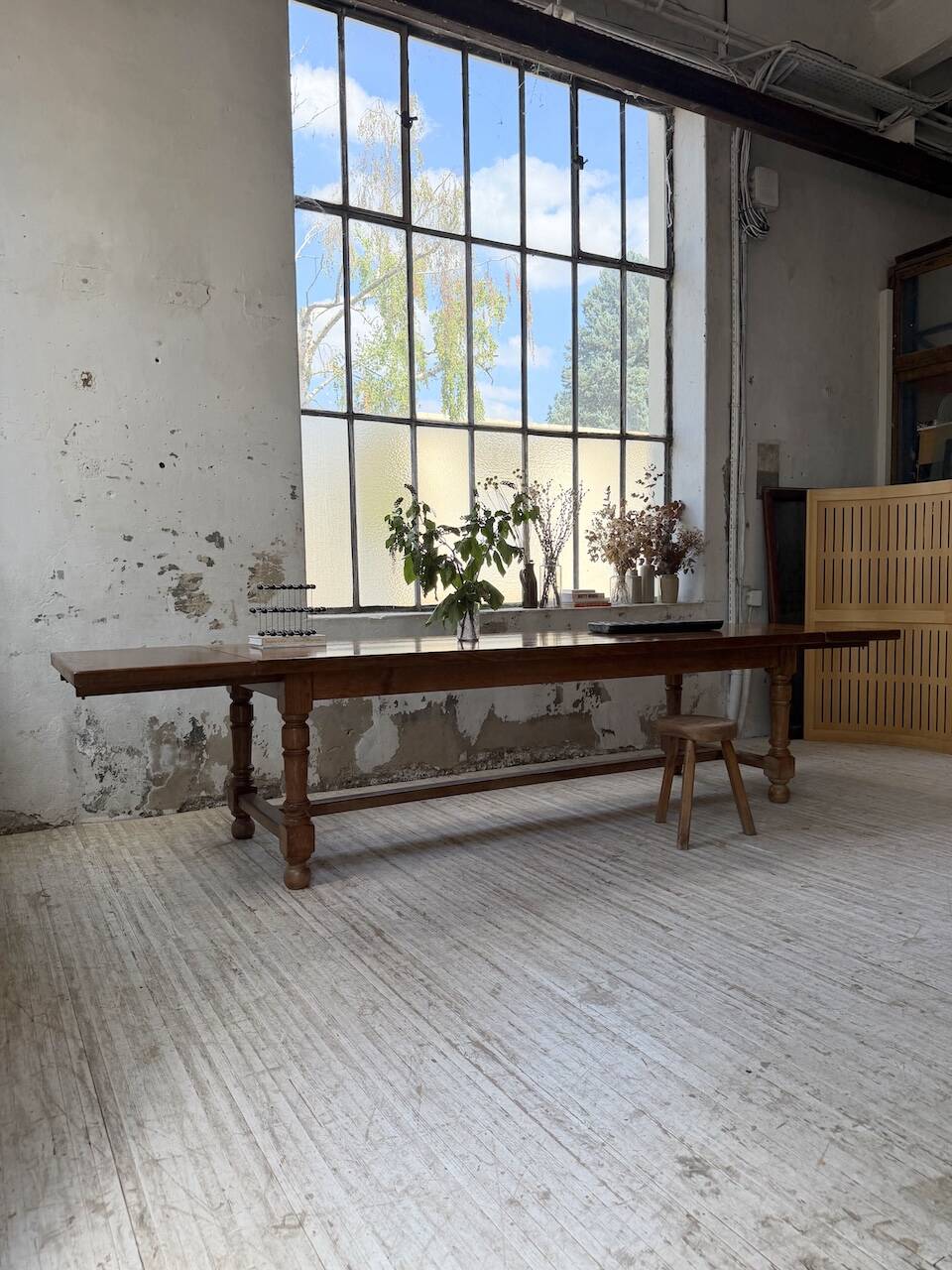 Table repas style drapière noyer 2m5/3m5 1900