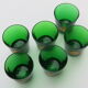 6 water glasses of green colors in very good