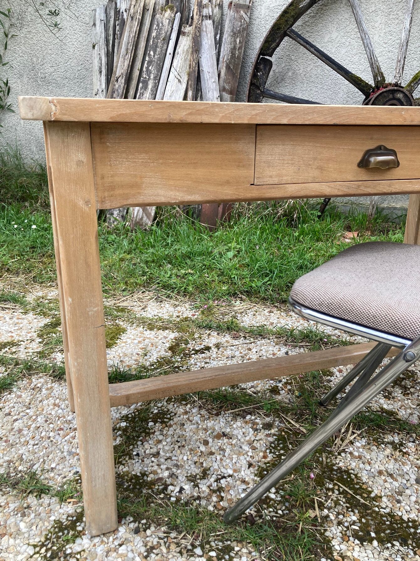 Antique solid wood desk