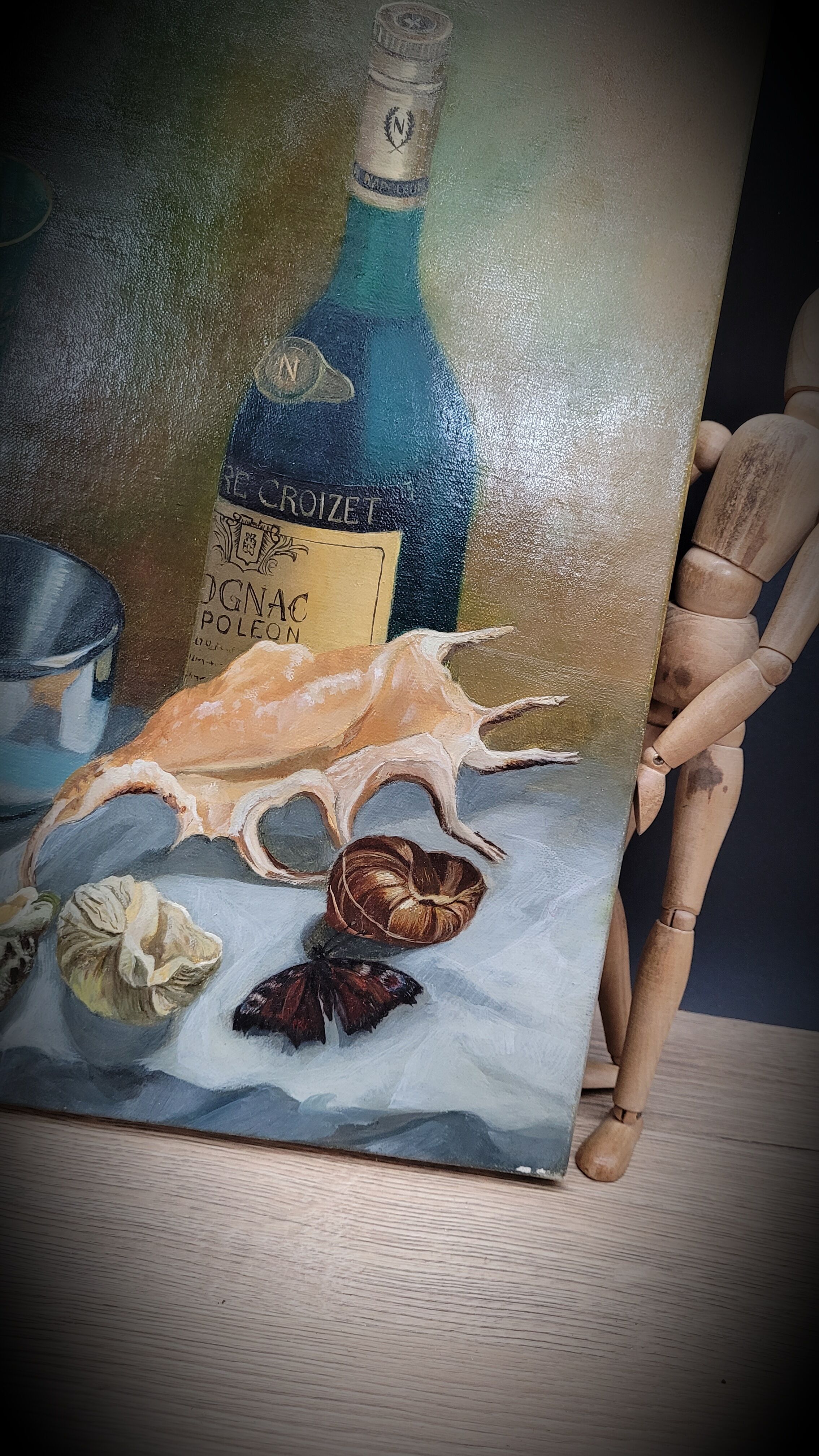 Seafood painting on canvas