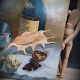 Seafood painting on canvas