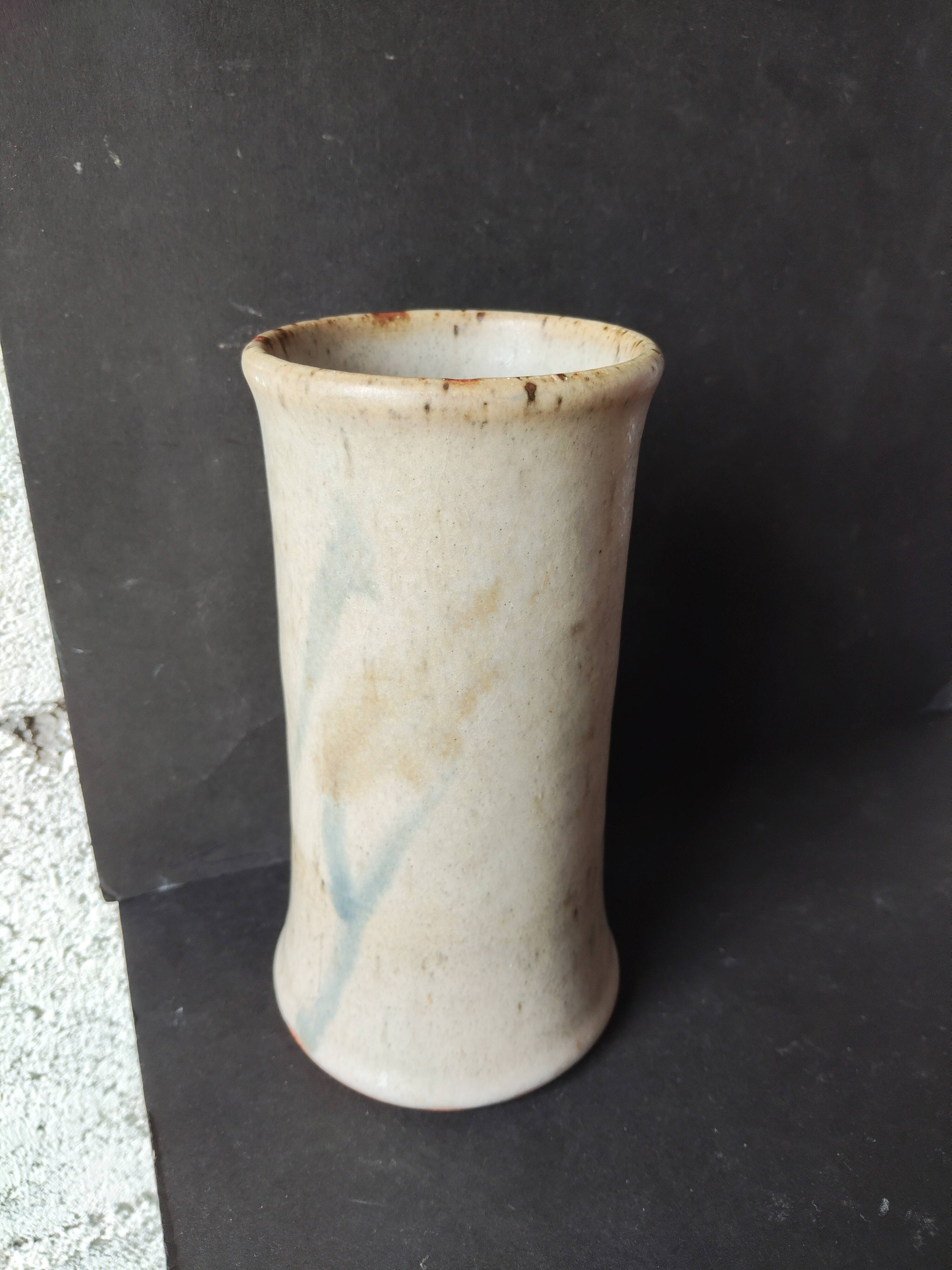 Stoneware vase signed St Maur attributed to Michel Pastore and Évelyne Porret.
