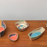 Set of 5 Bowls from the Flash One Postmodern Series by Dorothy Hafner for Rosenthal, 1980s.