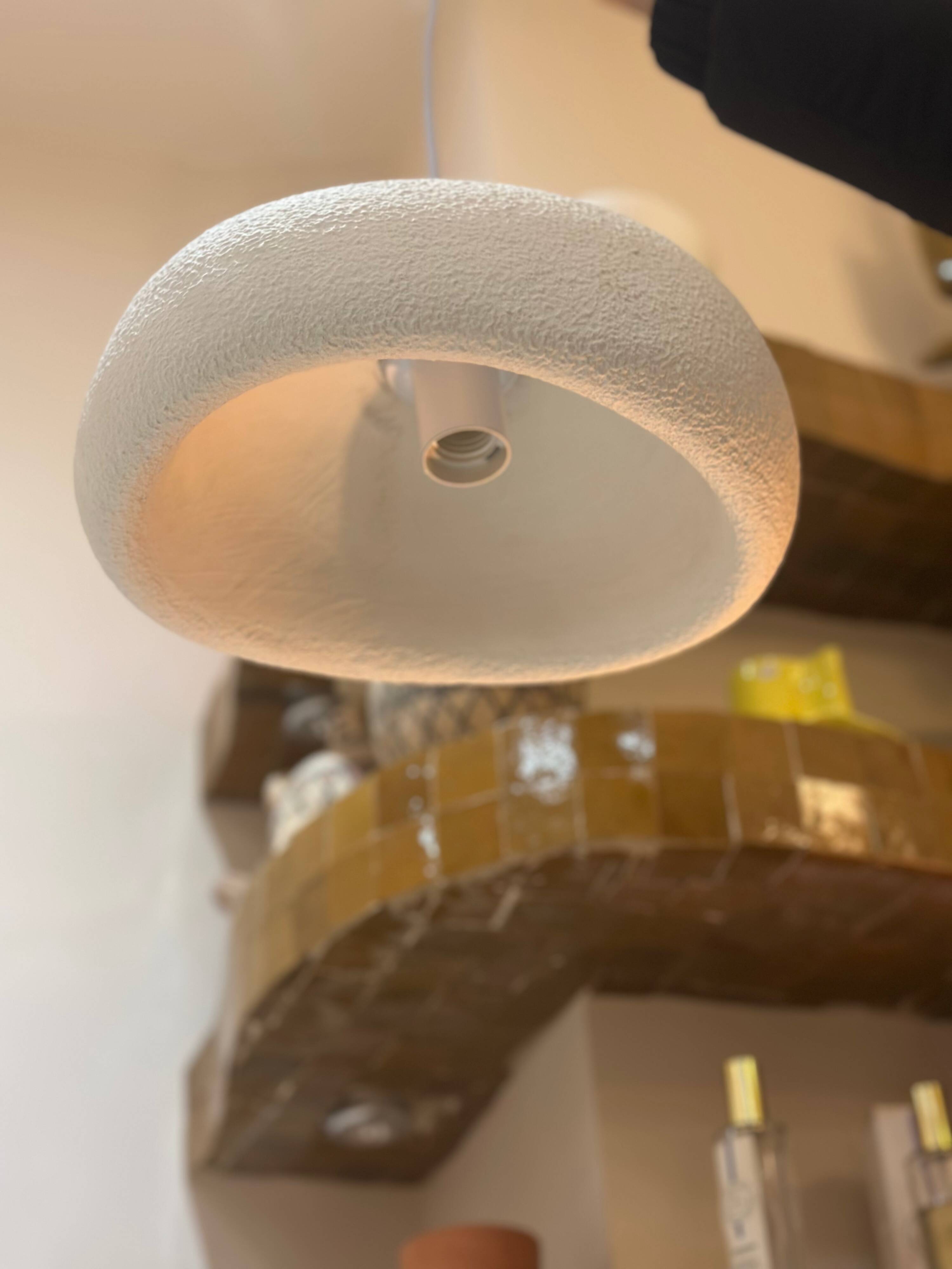 Minimalist cloud suspension design white - D30 cm