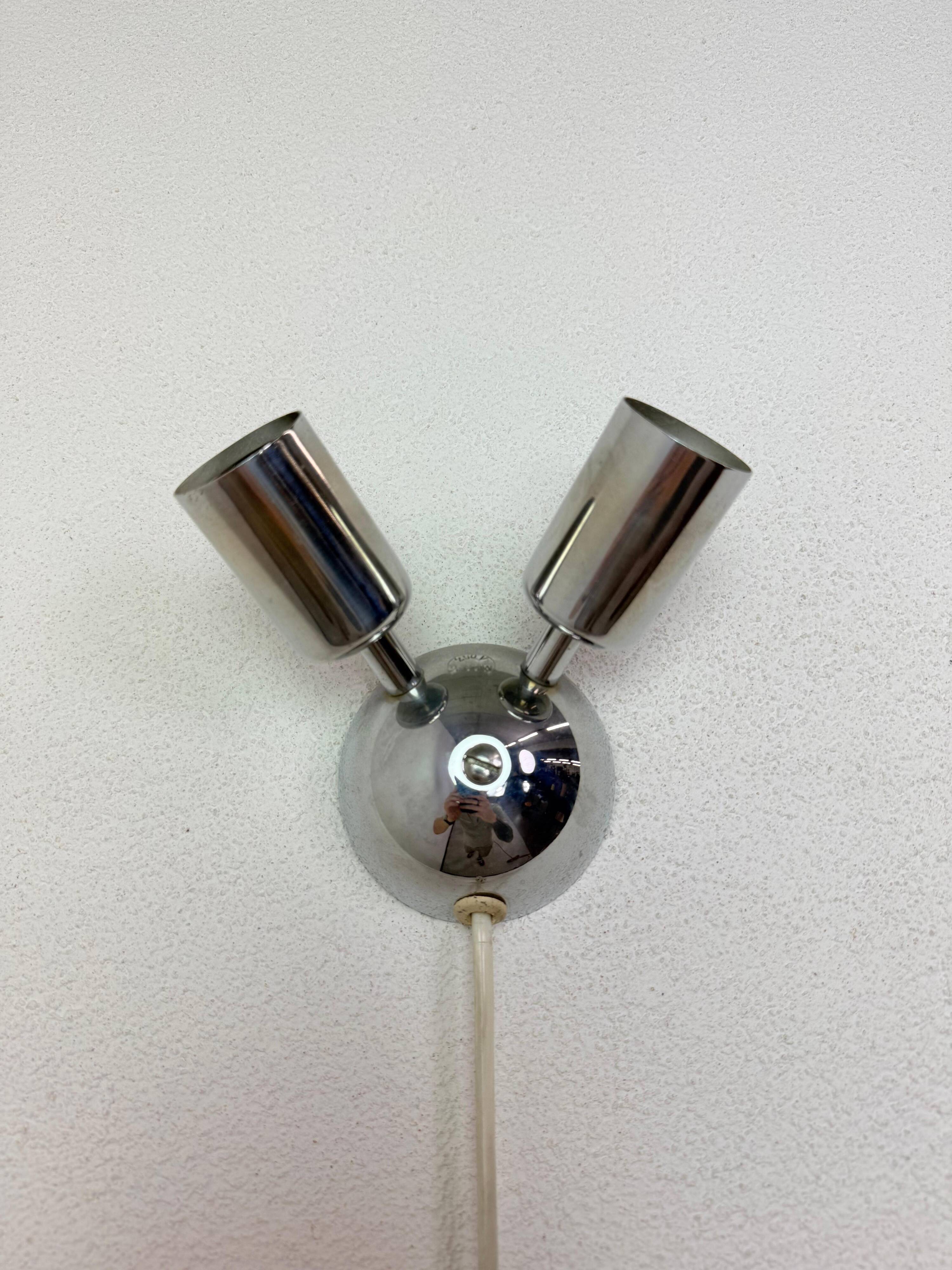 Mid-century modern wall lamp signed Drupol