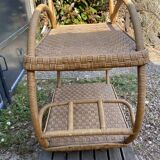 1960 Wicker Rolling Bar
