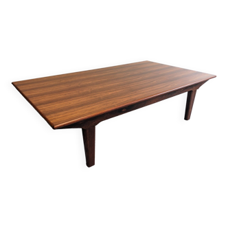 Table basse scandinave XXL en palissandre des années 50/60