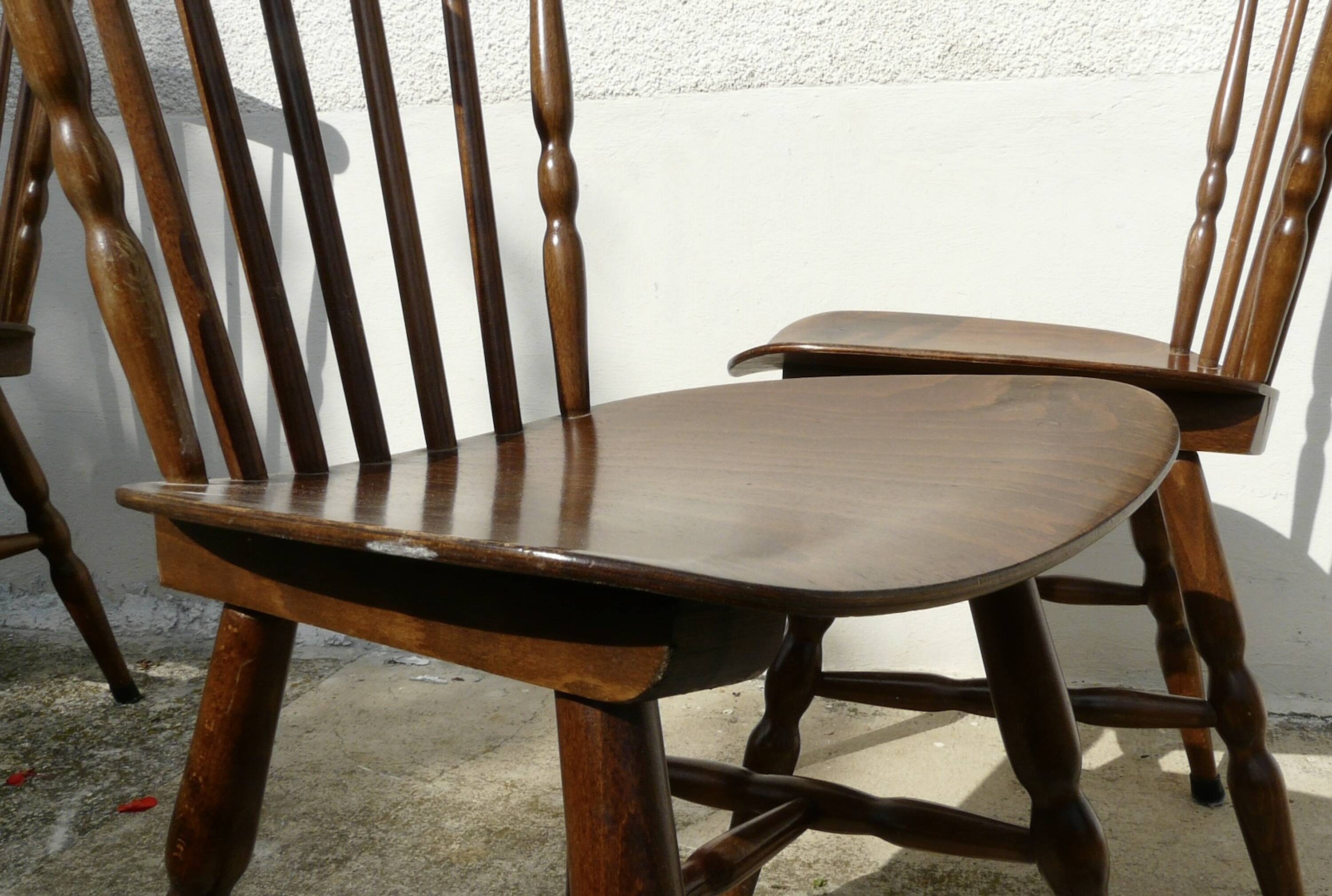 Set of 9 Vintage Scandinavian Bistro Chairs 1960