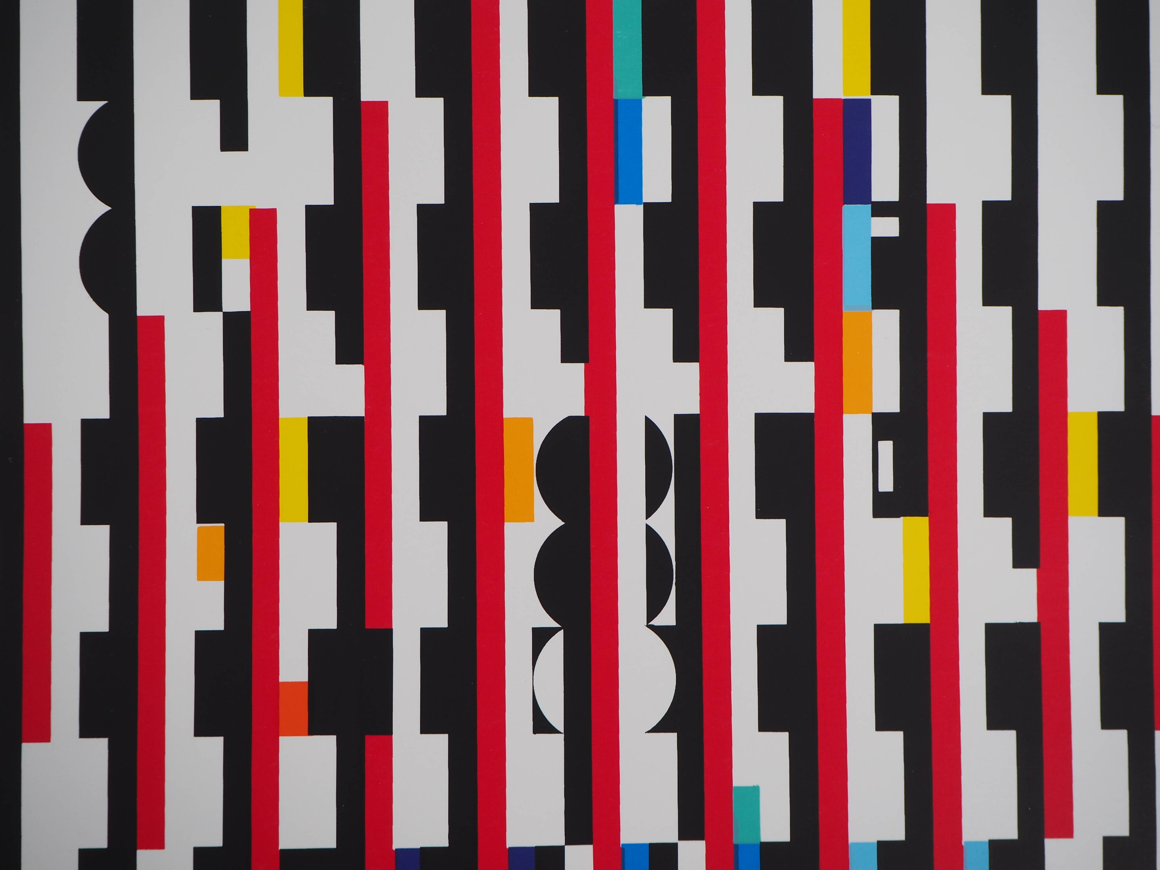 Yaacov Agam: Kinetic Composition - Original Screenprint