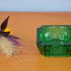 Green square ashtray