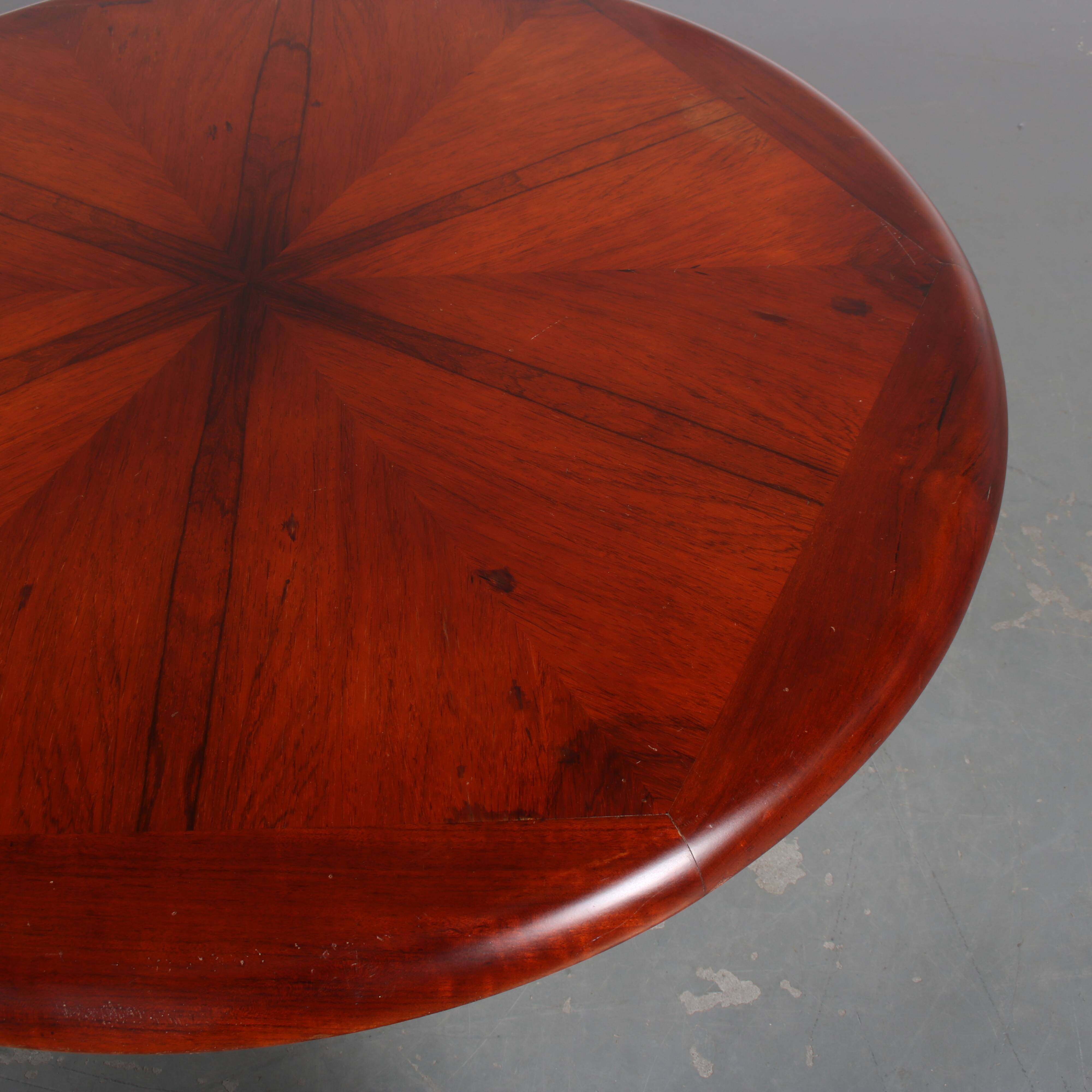 1960s Round wooden coffee table, Netherlands