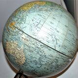 Vintage map 1950 Girard and Barrere globe