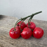 Fruits: grapes, tomatoes, oranges, cherries, kiwis in Murano glass