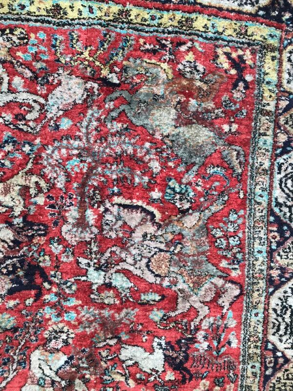 Vintage Persian Ghoum 108 X 164 CM hand made silk carpets