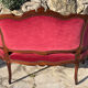 Louis XV style bench in Walnut, 19th century period