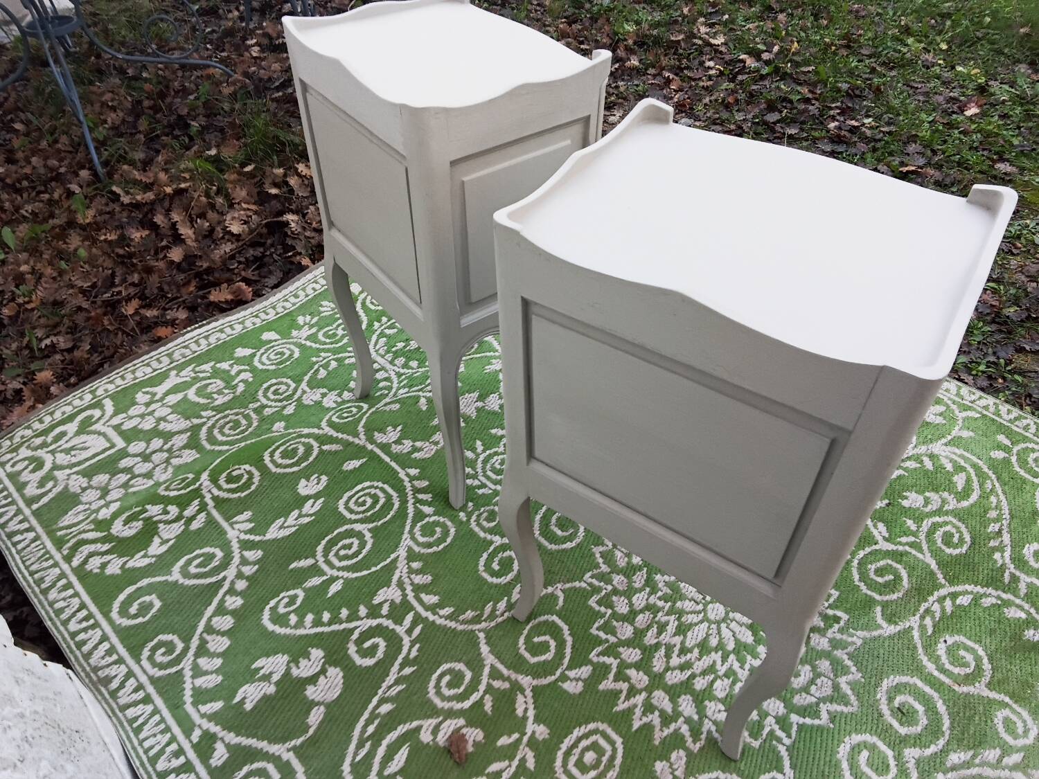 Pair of gray bedside tables