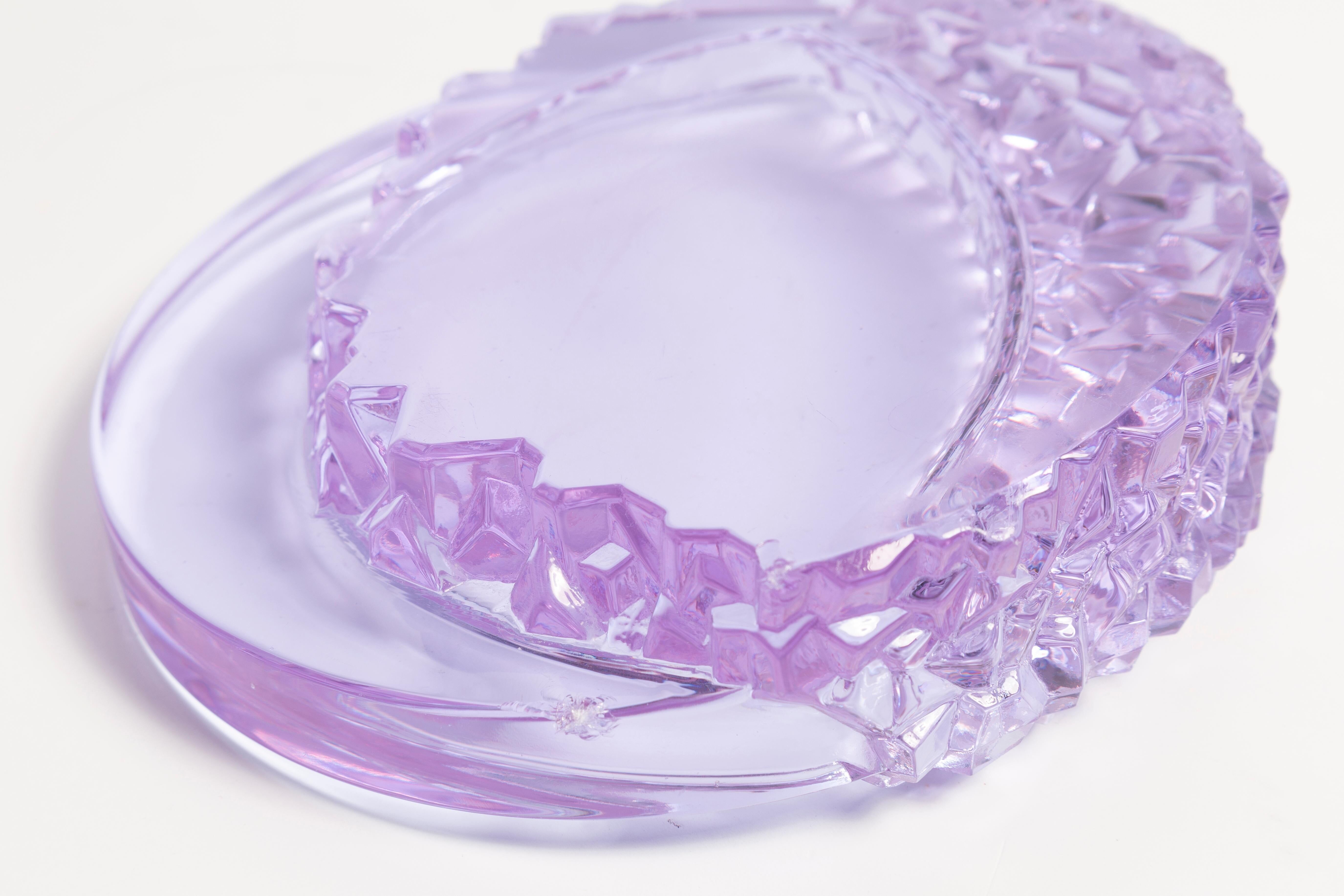 Mid-Century Light Purple Glass Ashtray Bowl, Italy, 1970s