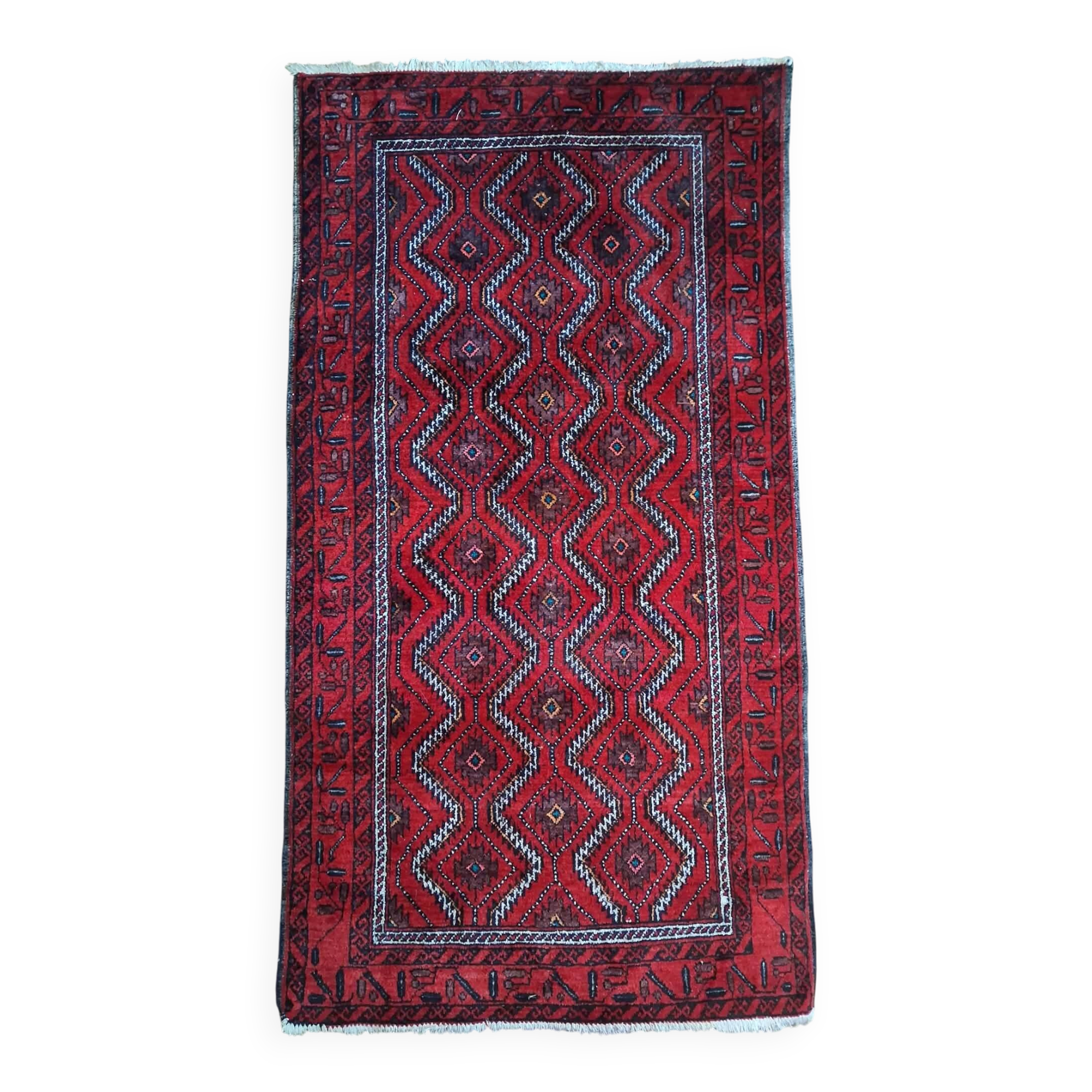 Handmade Belouch Persian rug 213x116cm