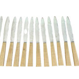 Series of 12 vintage table knives