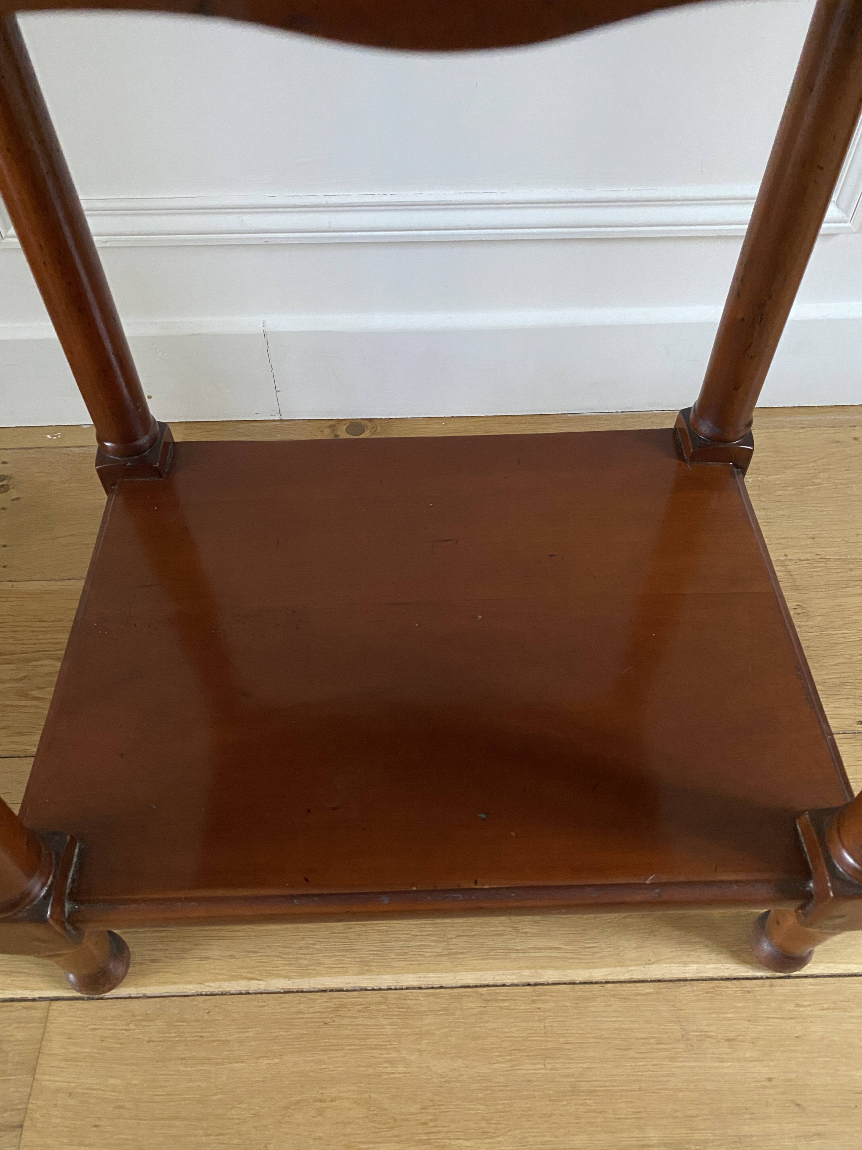 Nightstand, vintage side table with a drawer and a low shelf in solid wood
