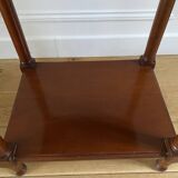 Nightstand, vintage side table with a drawer and a low shelf in solid wood
