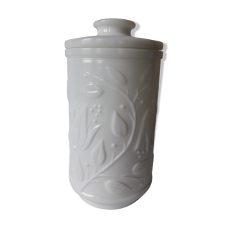 White opaline pot