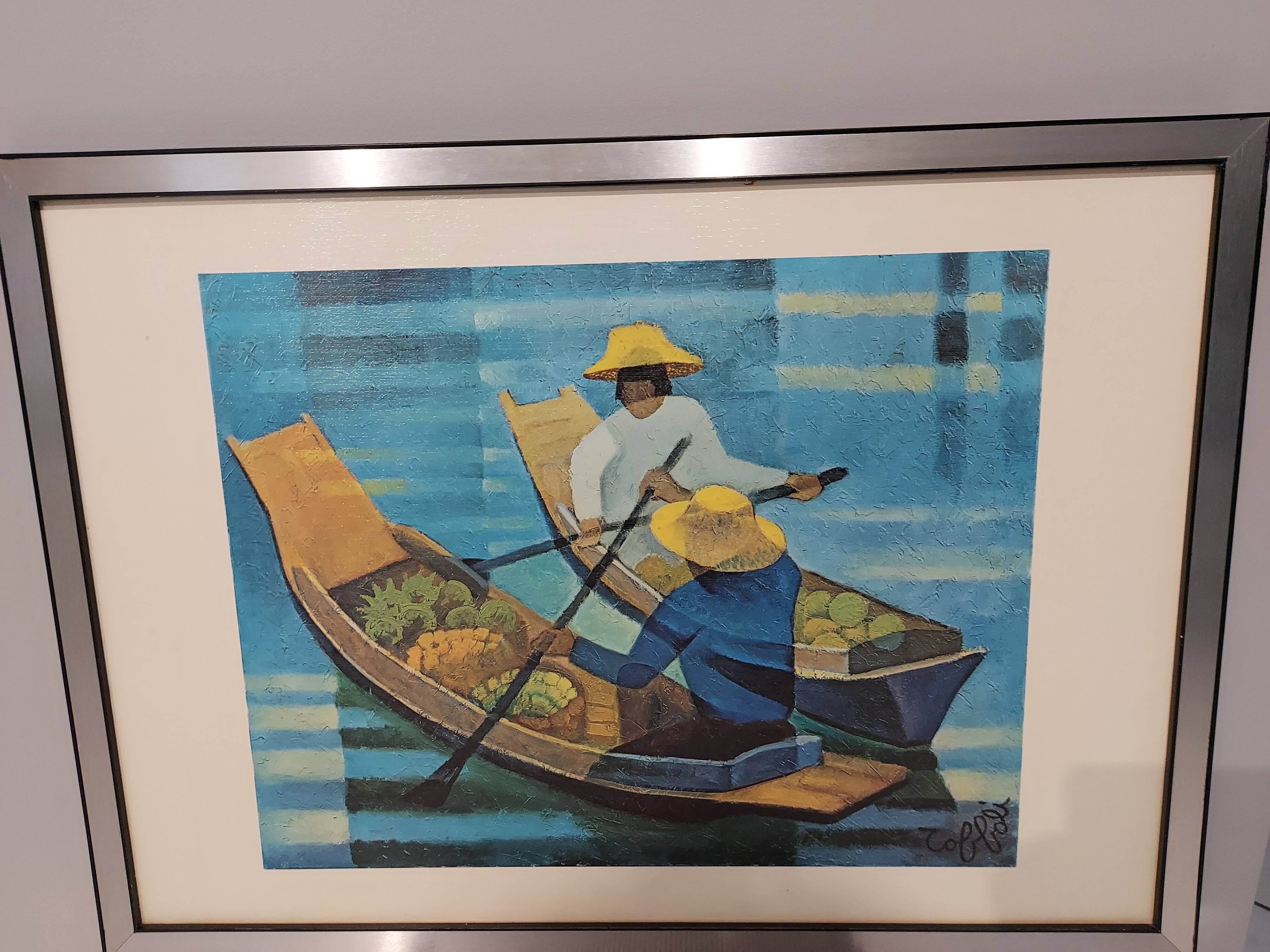 Vintage painting design 1970s