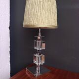 Art Deco lamp in chrome and crystal