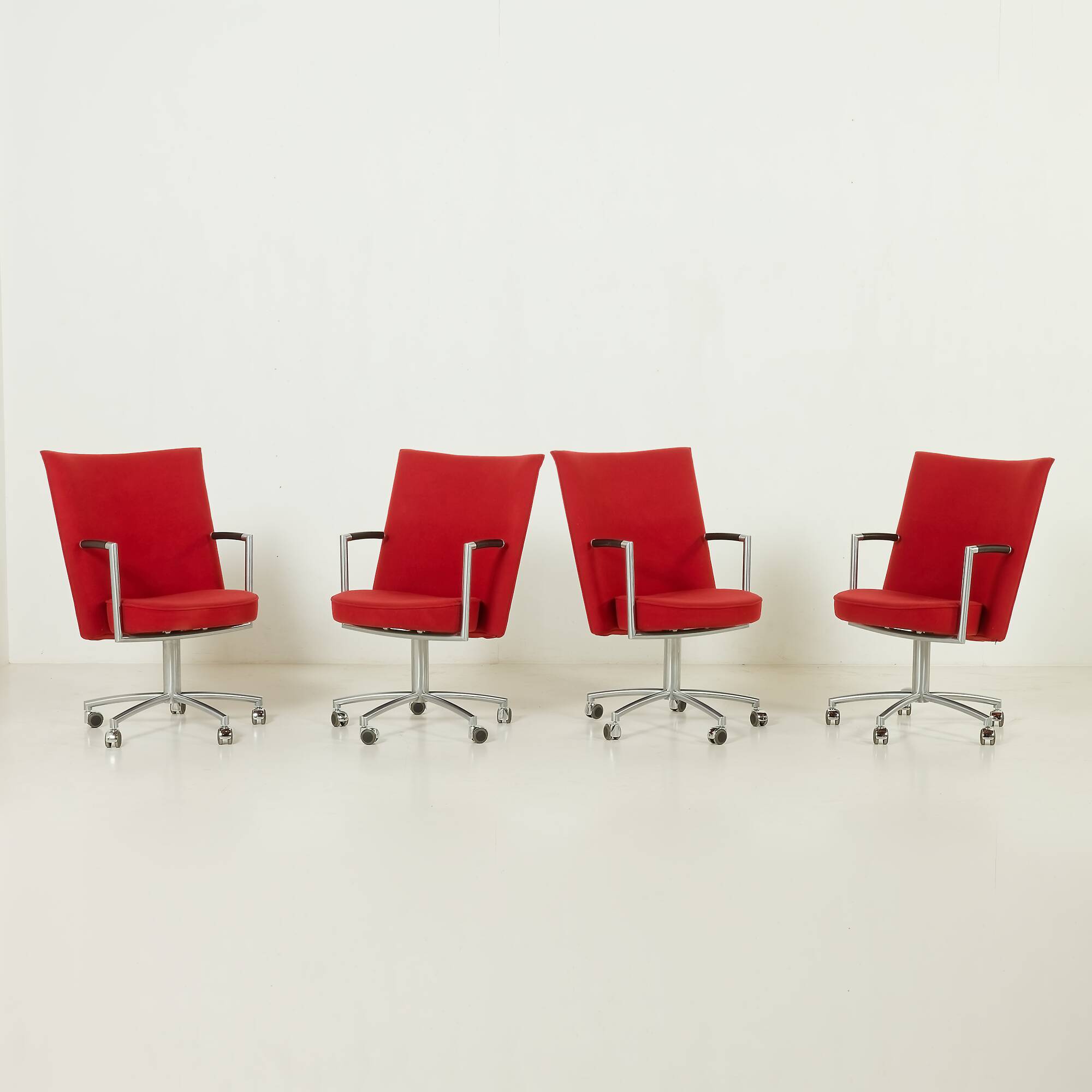 Erik Jørgensen “Partner” chairs by J. Foersom & P. Hiort-Lorenzen, set of 4, Denmark, 1970s