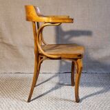 Early 20th century curved wooden office chair