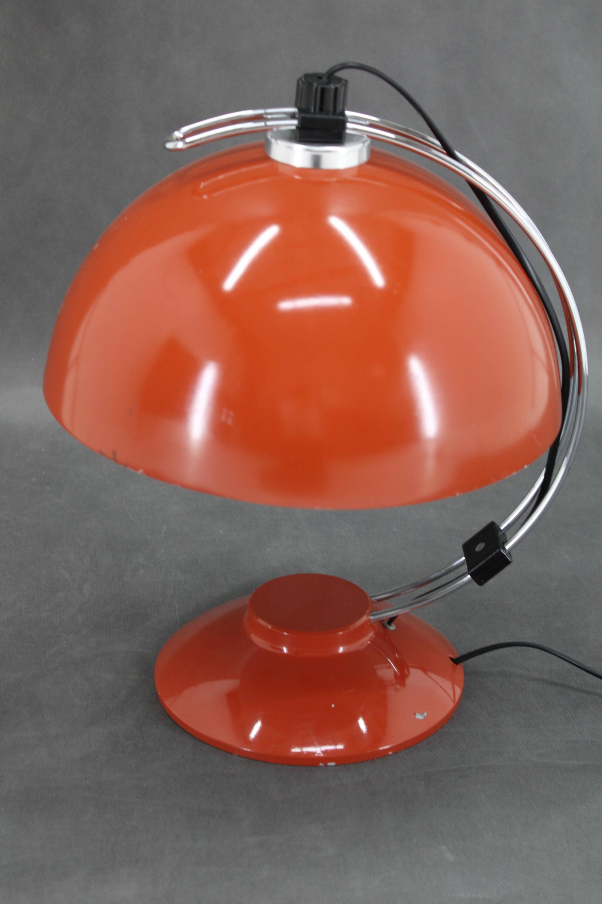 1970s Red Table Lamp ,Czechoslovakia