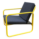 RQ3 tubular armchair, yellow and black