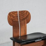 Set of Six 'Africa' Mid-Century Italian Dining Chairs by Scarpa