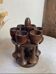 Wooden egg cups with stand