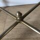 Brass and smoked glass stool