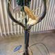 Bronze table lamp and Murano glass grape clusters.