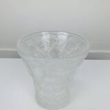 Vase "pansies" by Josef Inwald, molded pressed glass, art deco