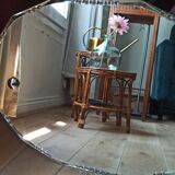 Vintage beveled octagonal mirror