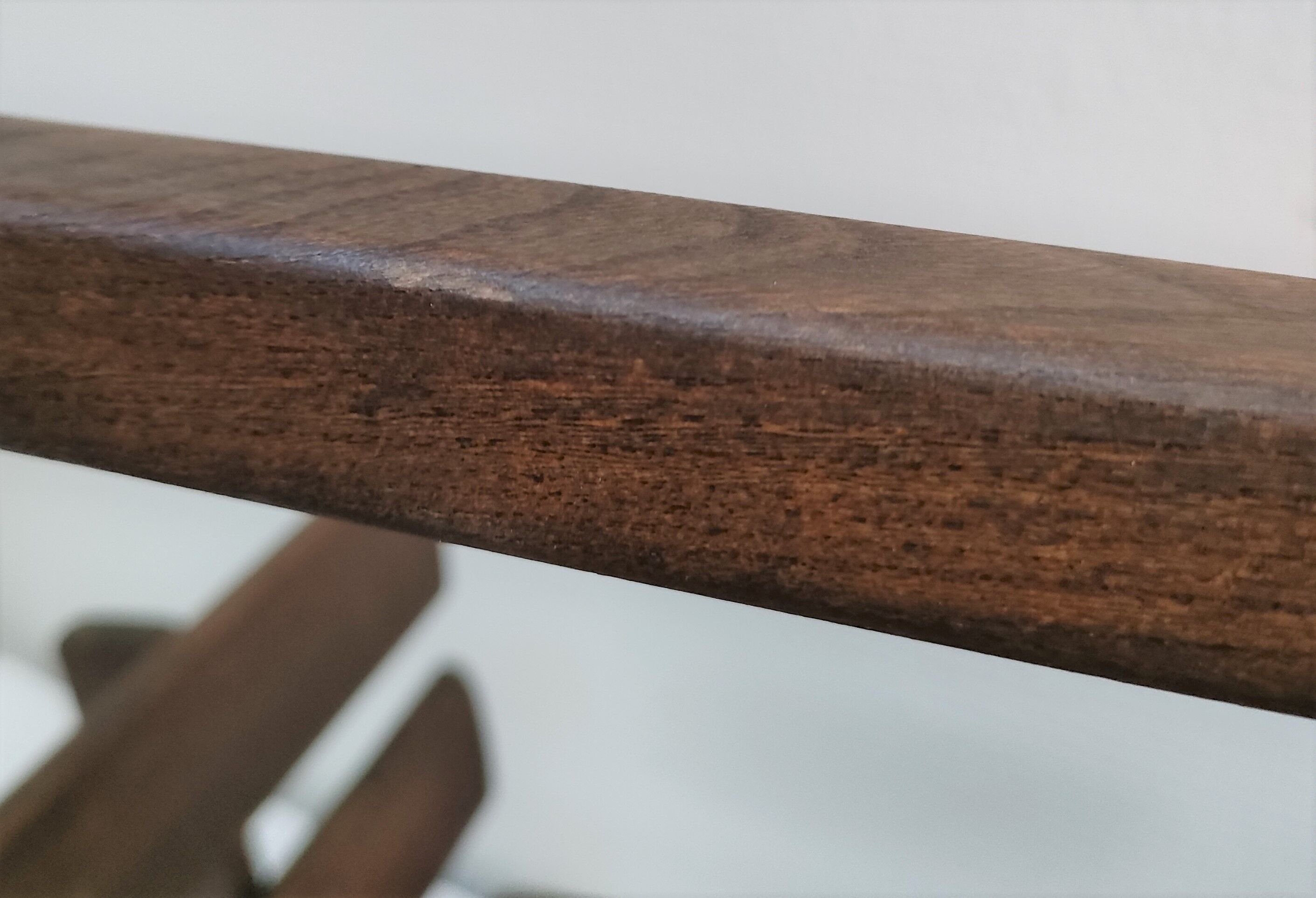 Solid wood log basket with vintage slats