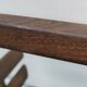 Solid wood log basket with vintage slats