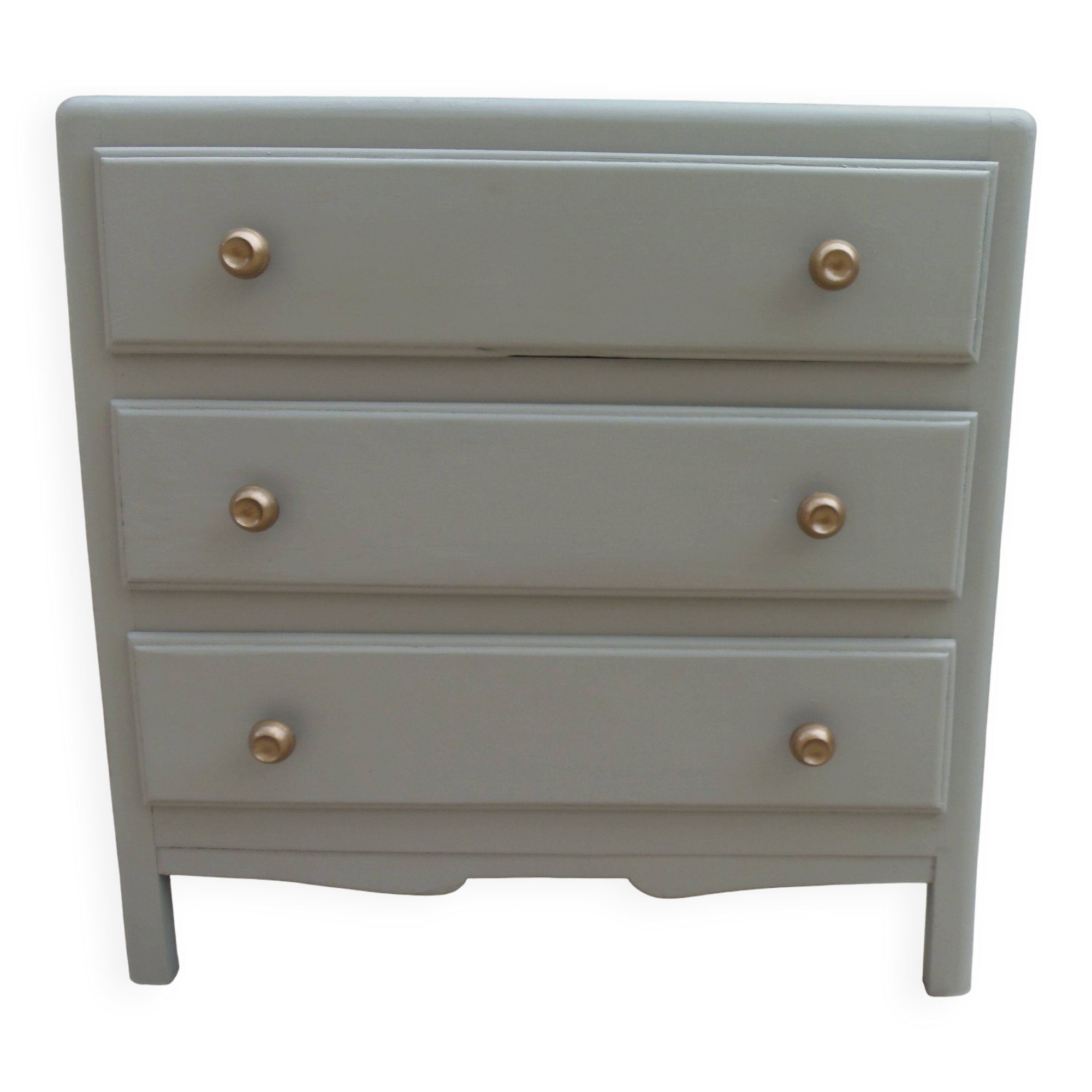 1950s commode enhanced in verdigris.