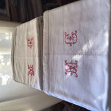 Pair of white canvas country sheets