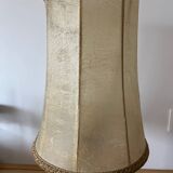 Vintage table lamp, front light, rice paper, pewter base, signed
