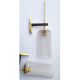 Pair of brass metal and glass sconces 1960
