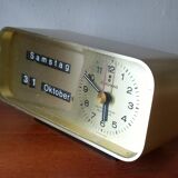 Rare table clock by Junghans , germany 70s