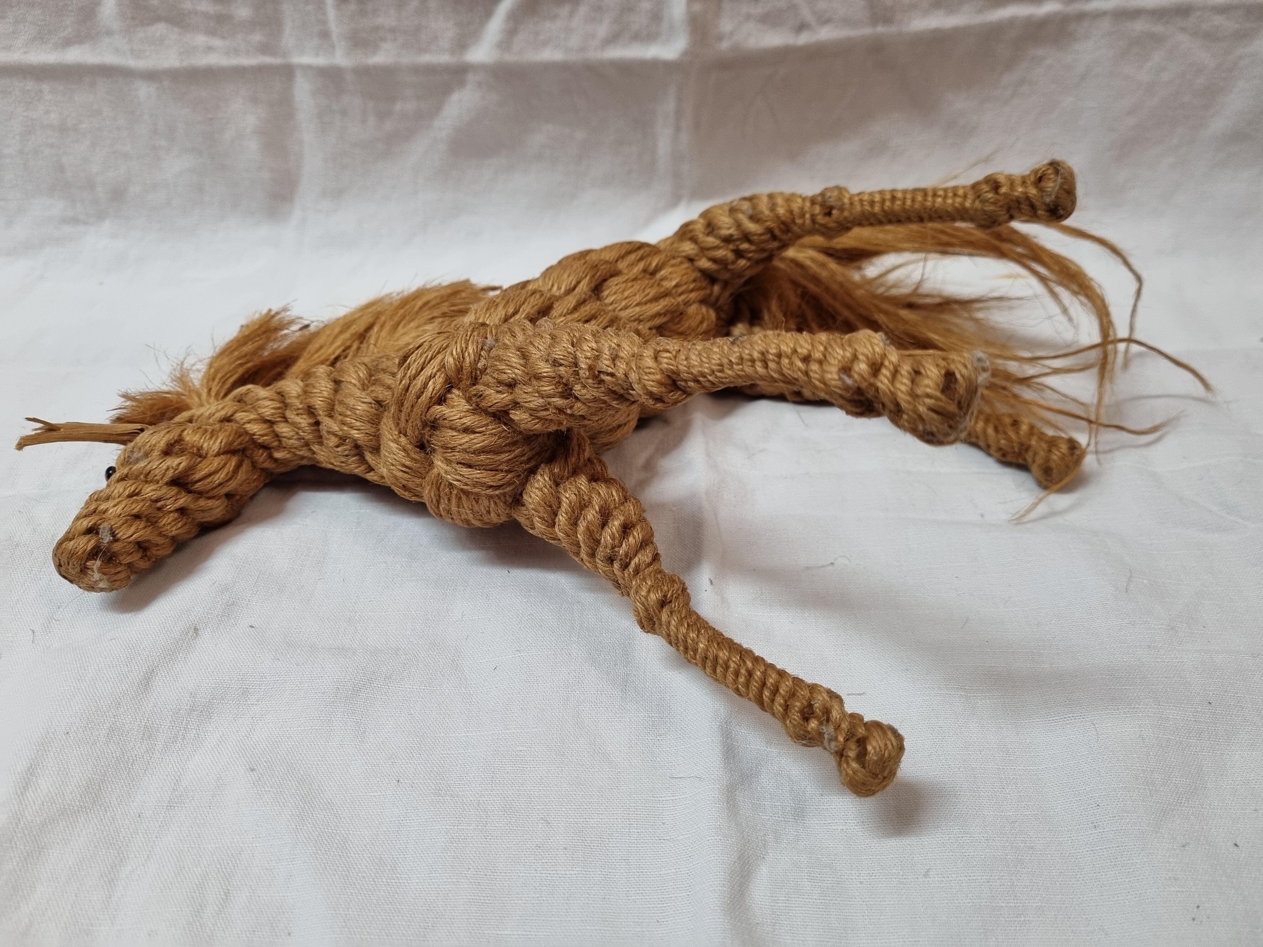 Braided Rope Horse by Kay Bojesen and Jorgen Bloch, 1960
