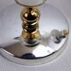 Pair of silver metal candlesticks